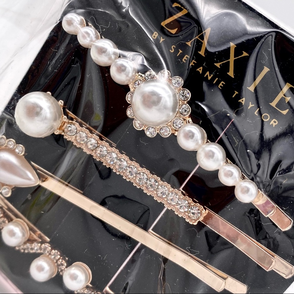 NWT Zaxie Girls Like Pearls Hairpins - Set of 4 - Picture 6 of 9